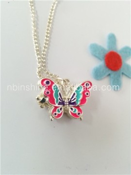 Beautiful butterfly locket necklace , butterfly character pendant necklace