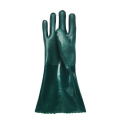 Green PVC coated gloves 14''