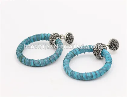 ladies earrings designs pictures, leather silver 925 earrings women jewelry