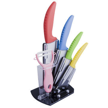 Multicolor Ceramic Knife Set with 1pc Ceramic Peeler