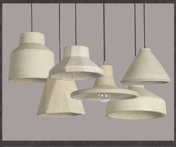 Slim Concrete Pendant LampsofOne Light Pendant Light Fixtures