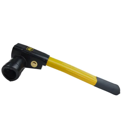 Car Steering Wheel Lock with 2 Keys - Circular T-Shaped Anti-Theft Lock