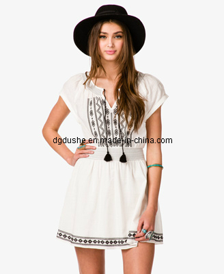 Embroidered Boho Lady Dress Cotton Design (SE001)