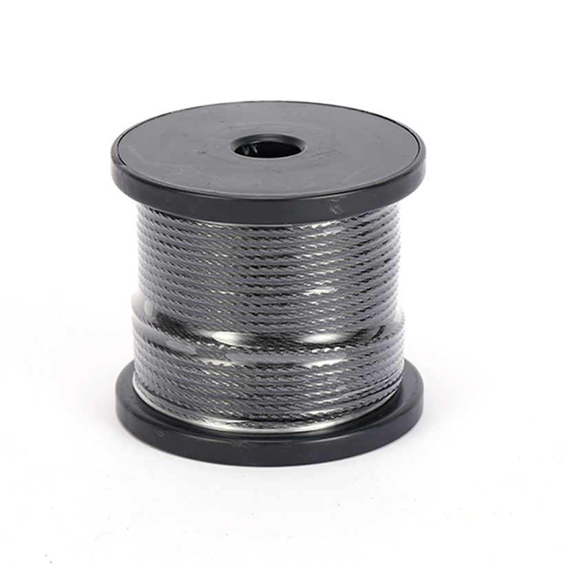 Black PVC coated steel wire flexible