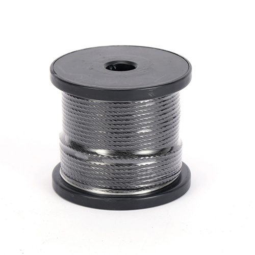 Black PVC coated steel wire flexible