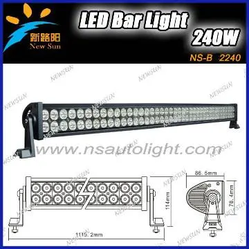 42\'\' Alunimum Housing 240W led Strip Light led Working Lighting Bar