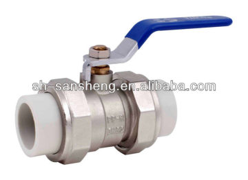 high quality OEM chrome plated 3/4''brass ball valve with PPR