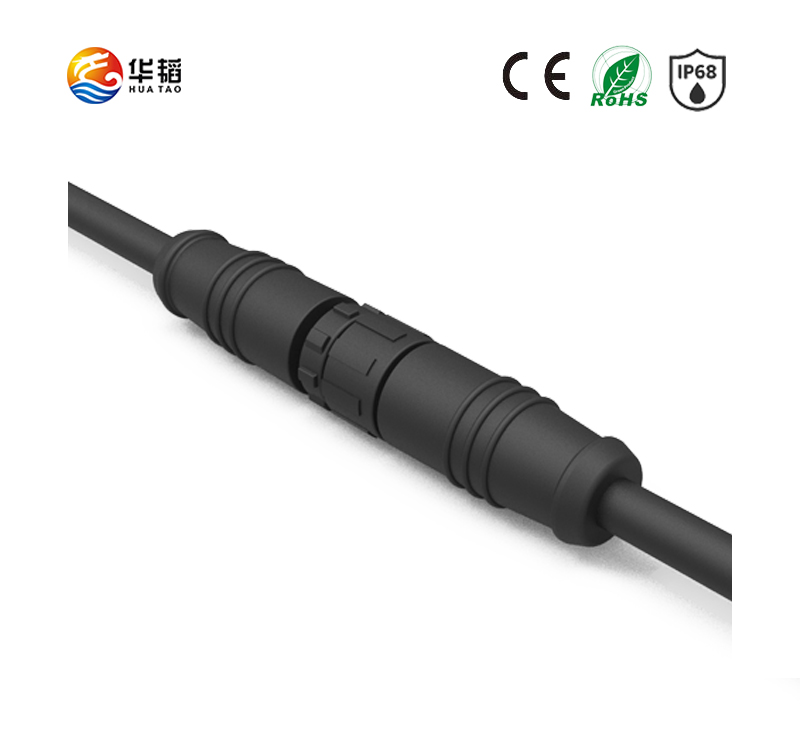 Waterproof connector with nylon rubber nut