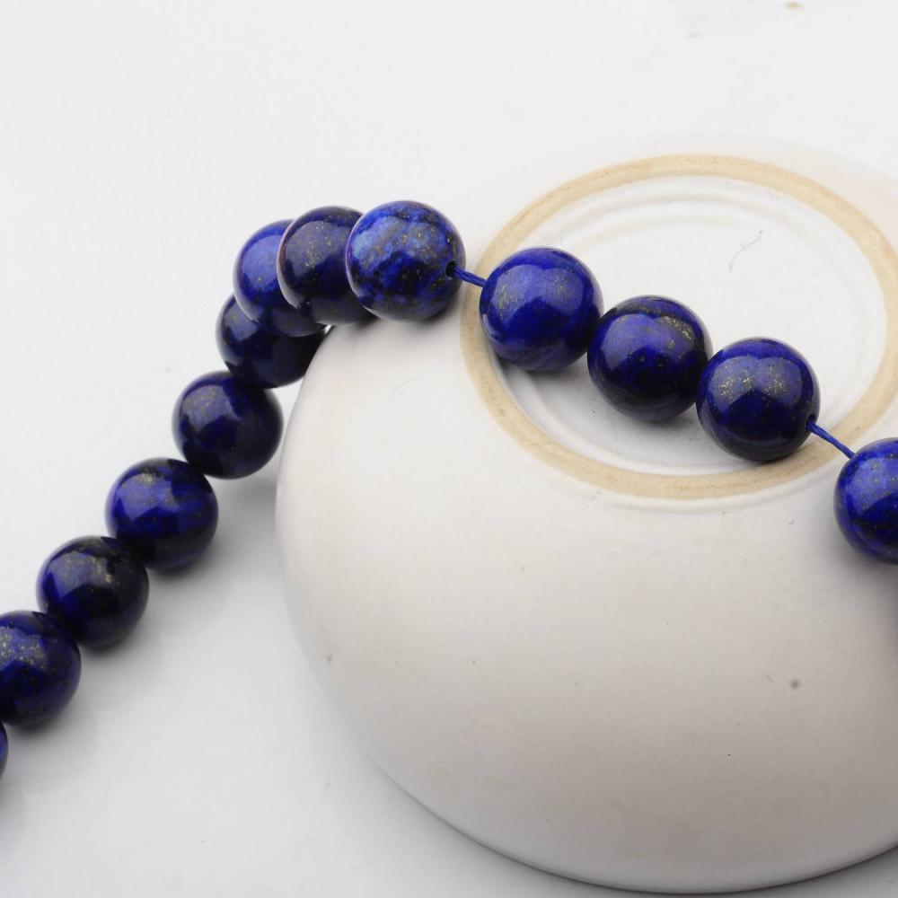 14 MM suelta piedras preciosas naturales Lapis Lazuli cuentas redondas para hacer joyas