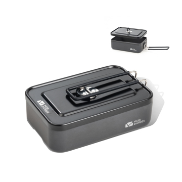 Mobi Garden Camping Aluminum Hộp trưa: hộp đựng dã ngoại có thể gập nhẹ có thể gập