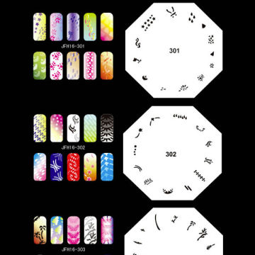 Airbrush Nail Art STENCILS, 260 DESIGNS, 20 Template for Air Brush, Set No.16