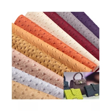 Classic PVC Leather Faux Ostrich Fabric: Ideal for Bag and Shoe Making