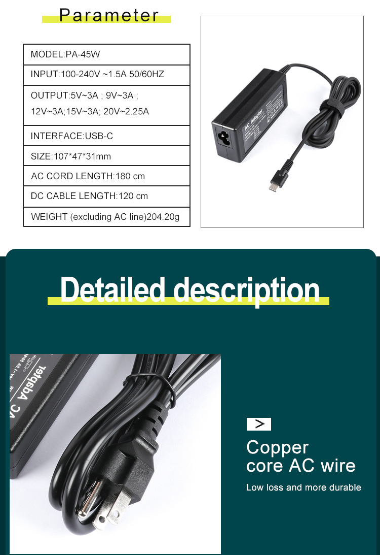 45W type c Charger