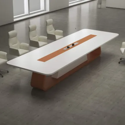 Modern Orange Paperless Conference Table for New Office Meeting Rooms