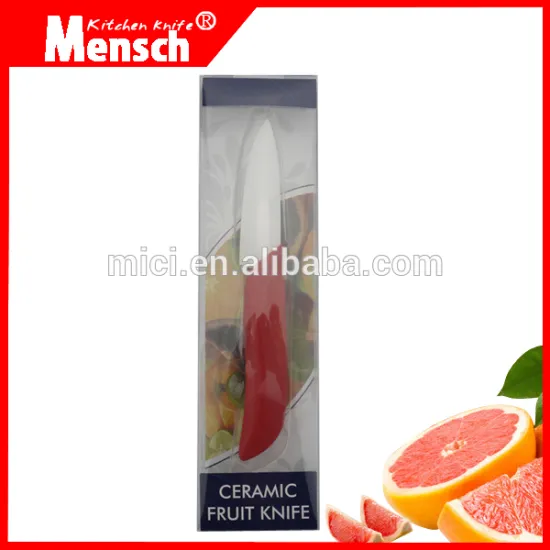 3 inch high quality and low price red handle ceramic knife