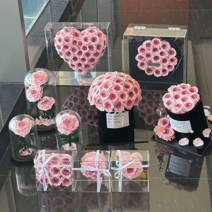 Factory Direct Glass Globe Eternal Single Rose - Preserved Flower Valentine Gift