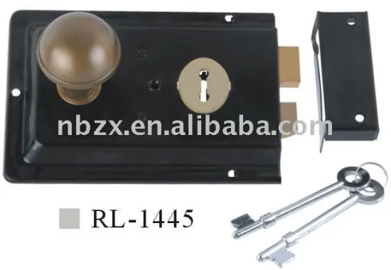 1445 black spray paint security rim lock