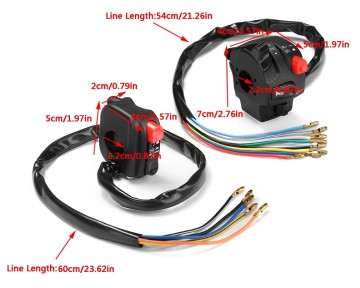 Motorcycle On/Off Button Switch Ignition Engine Stop Light Horn For Honda/Harley