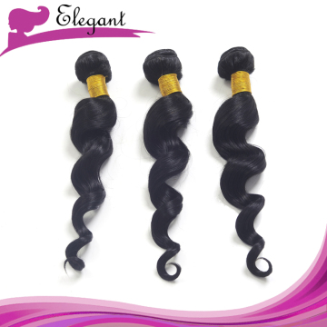 Peruvian Virgin Hair Loose Wave Extension Unprocessed Virgin Curly Hair Natural Black Peruvian Hair