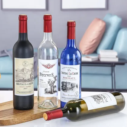 Factory Outlet Wholesale Glass Rose Wine Bottles with Corks