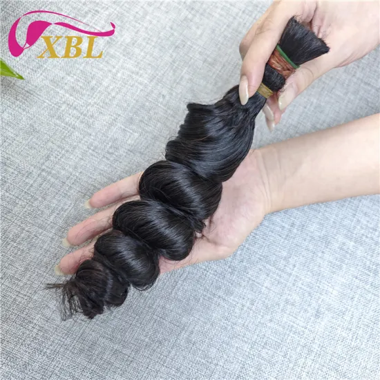 Wholesale Virgin Human Hair Extensions: XBL Loose Wavy Bulk Hair from One Donor