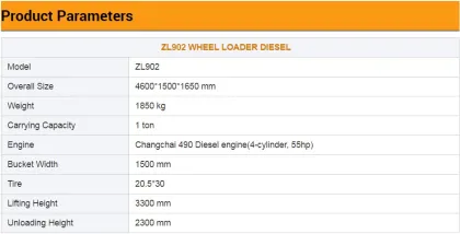55Hp Wheel Loader Construction Earth-moving Machinery