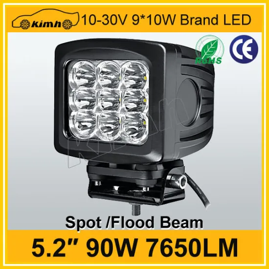High power 5.2" 7650LM 90w led multi-purpose working light