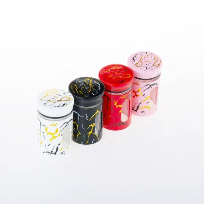 black lidan plastic glass bottle for kitchen spice jar seasoning bottle