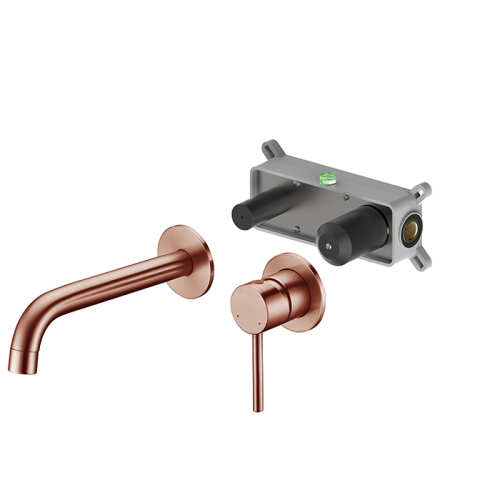 Wall Brushed Nickel Bathroom Faucets Two Handle