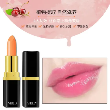 VIBELY Temperature Color Changing Lipstick: Healthy, Natural, Red, Long-Lasting, Moisturizing Makeup