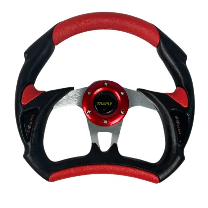 13 Inch PU and PVC Leather Sports Racing Drift Steering Wheel with Horn