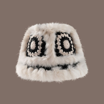 Custom Fur Bucket Hats - Lamb Hair Joker Style Women's Bucket Hat