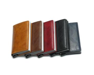 PU leather Anti-theft wallet man smart card purse popular men rfid blocking wallet