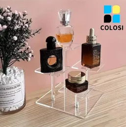 Clear Acrylic Tiered Display Stand for Cosmetics