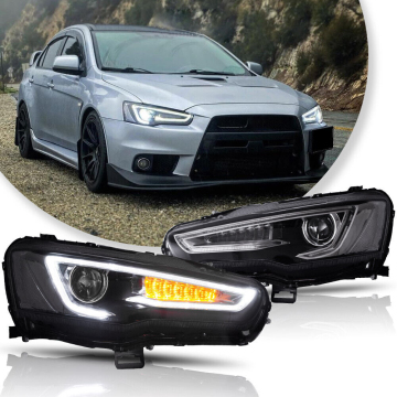 Pair of Car Headlight Assembly For Mitsubishi Lancer 2008-2017 Car Front Light Plug&Play Auto LED Head Lamp System