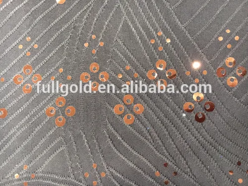 FDY Spandex Polyester Fabric With Jacquard With Colorful Spangle                        
                                                Quality Choice