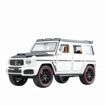 1:24 Scale Diecast Model Car: Mercedes-Benz Babos G900 with Sound, Light, Openable Pullback Door - Collectible Metal Vehicle Model
