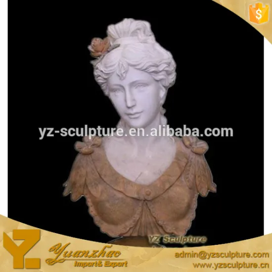 indoor decoration carved western female marble busts for sale