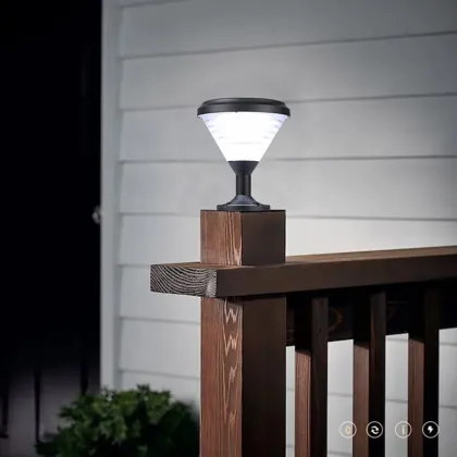 IP65 Waterproof Solar Garden Gate Pillar Lights - Outdoor Solar Powered Gate Light Pillar
