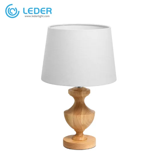 LEDER White Bedside Table Lamps