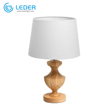 LEDER White Bedside Table Lamps