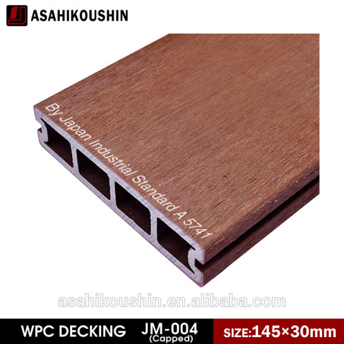 Capped hollow stain-resistance 145*30mm WPC hollow decking