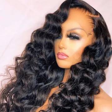 Hot Sale 100% Virgin Remy Human Hair Natural Hairline Hand Tied 13*4 Front Swiss Lace Wig With Baby Hair WeKeSi Warehouse