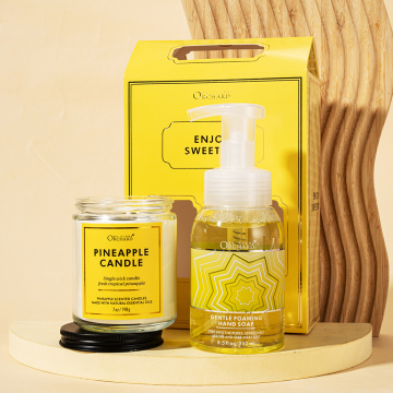 Eco-Friendly Hand Soap and Scented Candle Gift Set for Christmas 2023
