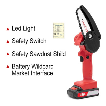 Batteries Handheld Garden Rechargeable Portable Chainsaw