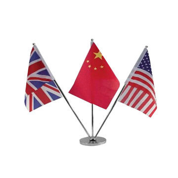 OEM promotion hot selling polyester plastic pole, 14x21cm car flags