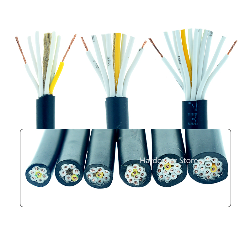 5 Metres RVV Copper Electrical Wire Multi-core Control Cable 14 Core 16 Core 20 Core 24 Core 30 Core 0.5/0.75/1mm Signal Wire
