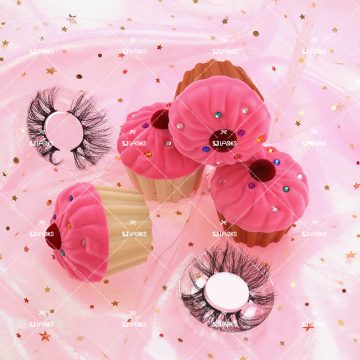 Wholesale Acrylic Plastic Pink Cake Case for Eyelash Storage