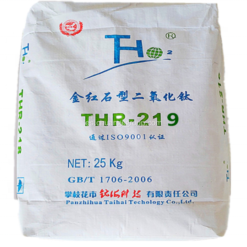 Dióxido de titanio Thr219 para tuberías de PVC