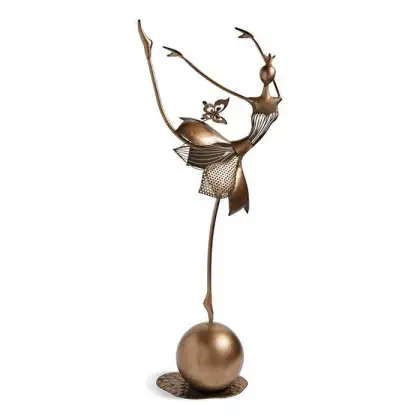 Modern Dancing Sculpture: Artistic Figurine Ornaments Capturing Graceful Dance Movements